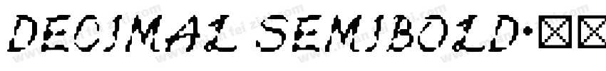 Decimal Semibold字体转换